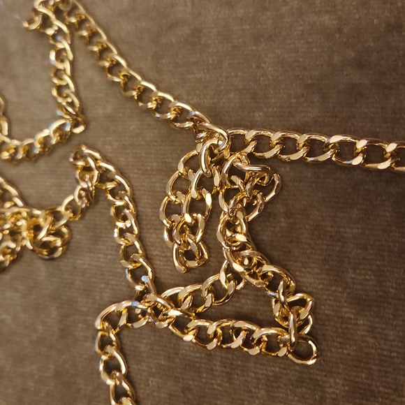 NWT Shiraleah Chicago Green beaded crossbody with gold long chain - Picture 5 of 8